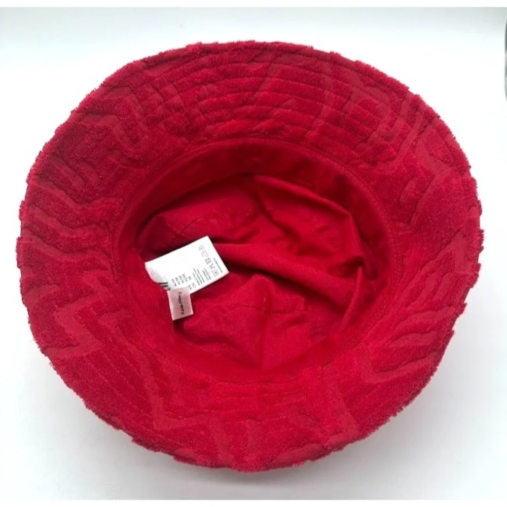 Keith Haring x H&M Red Terry Bucket Hat Size M/58 Textured Jacquard Unisex